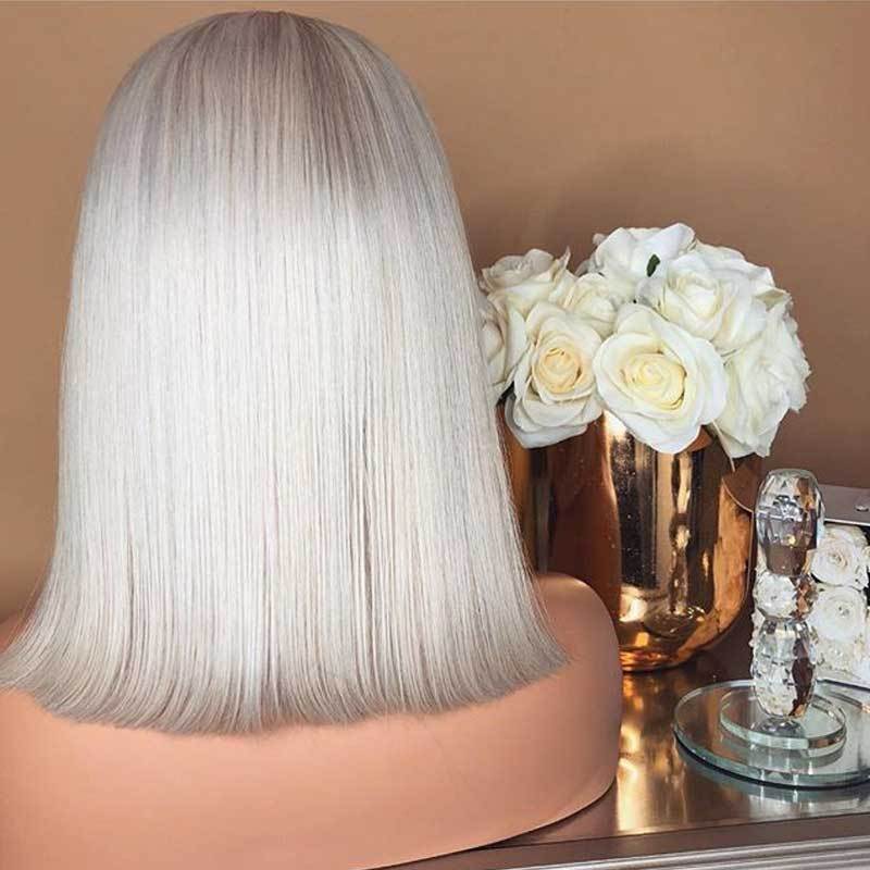 White Bob Glamorous Wig For Woman