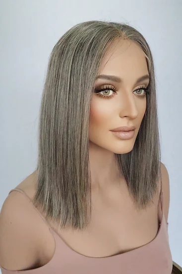 Ladies Natural Medium to Dark Gray Wig